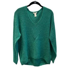 H&M Green V Neck Sweater
